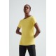 Erdem Sarı Viskon Kadın Uzun T-Shirt 214 Renk Sarı Beden XL