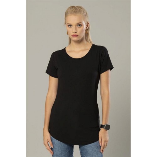 Erdem Weweus Siyah Kadın Viskon Uzun T-Shirt 229 Renk Siyah Beden M Erdem Weweus Siyah Kadın Viskon Uzun T-Shirt 229 Renk Siyah Beden M