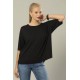 Erdem Weweus Siyah Kadın Viskon Oversize Salaş T-Shirt 238 Renk Siyah Beden XXL Erdem Weweus Siyah Kadın Viskon Oversize Salaş T-Shirt 238 Renk Siyah Beden XXL