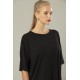 Erdem Weweus Siyah Kadın Viskon Oversize Salaş T-Shirt 238 Renk Siyah Beden XXL Erdem Weweus Siyah Kadın Viskon Oversize Salaş T-Shirt 238 Renk Siyah Beden XXL