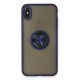Newface iPhone XS Kılıf Montreal Yüzüklü Silikon Kapak - Lacivert Newface iPhone XS Kılıf Montreal Yüzüklü Silikon Kapak - Lacivert