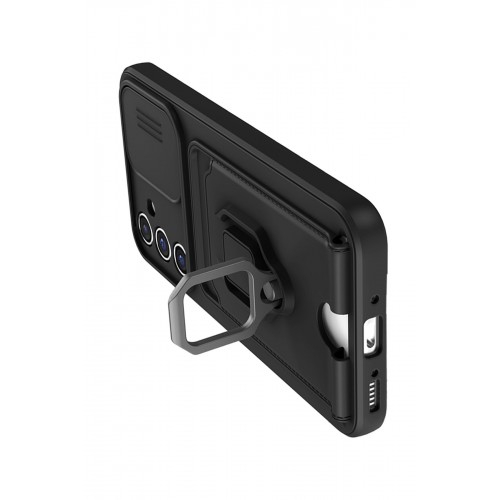 Newface Samsung Galaxy A05S Kılıf Zuma Kartvizitli Yüzüklü Silikon - Siyah Newface Samsung Galaxy A05S Kılıf Zuma Kartvizitli Yüzüklü Silikon - Siyah