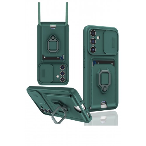 Newface Samsung Galaxy A05S Kılıf Zuma Kartvizitli Yüzüklü Silikon - Yeşil Newface Samsung Galaxy A05S Kılıf Zuma Kartvizitli Yüzüklü Silikon - Yeşil