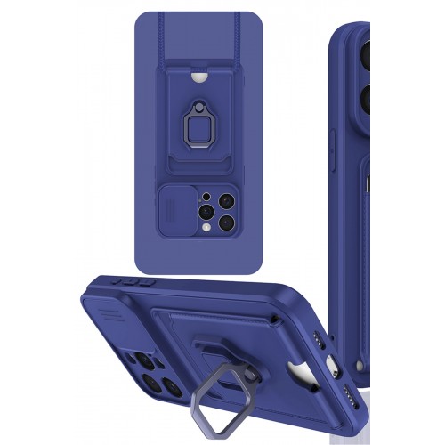 Newface iPhone 15 Pro Max Kılıf Zuma Kartvizitli Yüzüklü Silikon - Lacivert Newface iPhone 15 Pro Max Kılıf Zuma Kartvizitli Yüzüklü Silikon - Lacivert