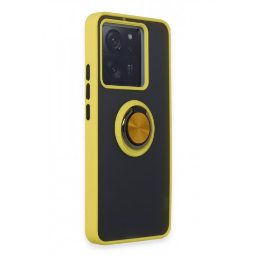 Newface Xiaomi Mi 13T Pro Kılıf Montreal Yüzüklü Silikon Kapak - Sarı Newface Xiaomi Mi 13T Pro Kılıf Montreal Yüzüklü Silikon Kapak - Sarı