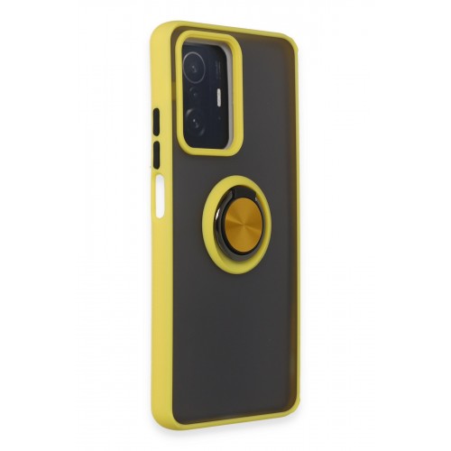 Newface Xiaomi Mi 11T Pro Kılıf Montreal Yüzüklü Silikon Kapak - Sarı Newface Xiaomi Mi 11T Pro Kılıf Montreal Yüzüklü Silikon Kapak - Sarı