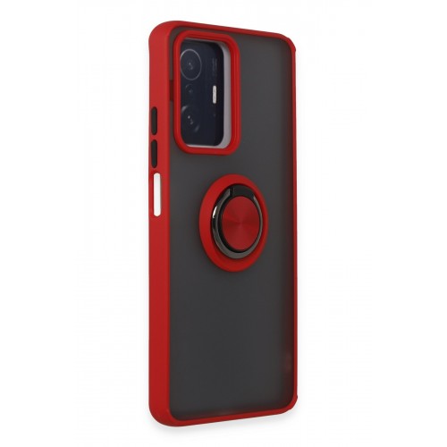 Newface Xiaomi Mi 11T Pro Kılıf Montreal Yüzüklü Silikon Kapak - Kırmızı Newface Xiaomi Mi 11T Pro Kılıf Montreal Yüzüklü Silikon Kapak - Kırmızı