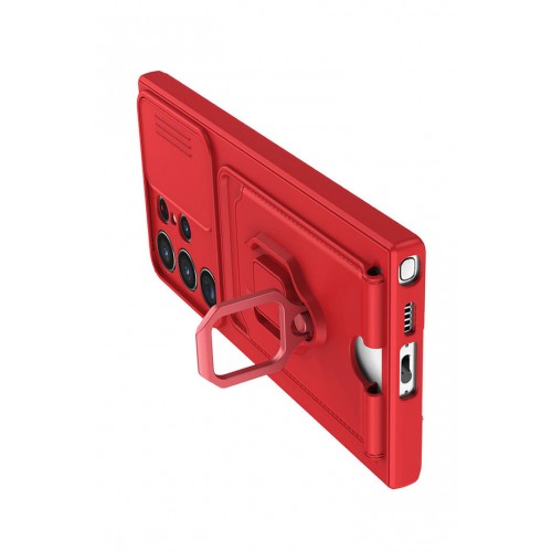 Newface Samsung Galaxy S24 Ultra Kılıf Zuma Kartvizitli Yüzüklü Silikon - Kırmızı Newface Samsung Galaxy S24 Ultra Kılıf Zuma Kartvizitli Yüzüklü Silikon - Kırmızı