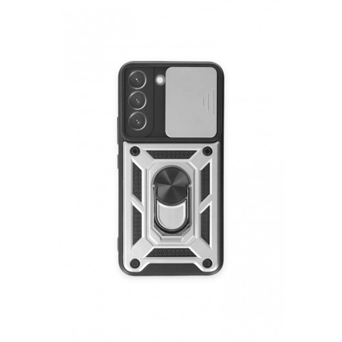 Newface Samsung Galaxy S24 Plus Kılıf Pars Lens Yüzüklü Silikon - Gümüş Newface Samsung Galaxy S24 Plus Kılıf Pars Lens Yüzüklü Silikon - Gümüş