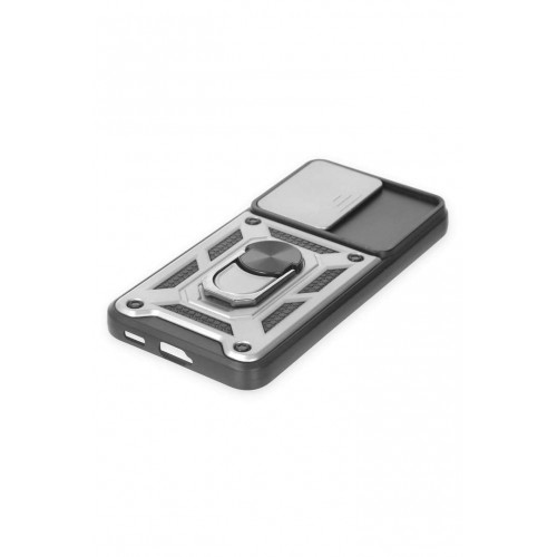 Newface Samsung Galaxy S24 Plus Kılıf Pars Lens Yüzüklü Silikon - Gümüş Newface Samsung Galaxy S24 Plus Kılıf Pars Lens Yüzüklü Silikon - Gümüş