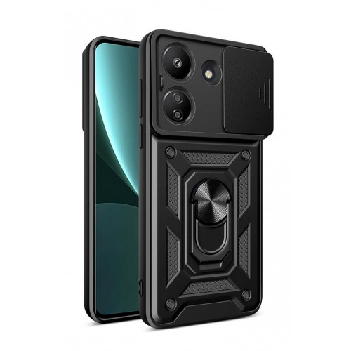 Newface Xiaomi Redmi 13C Kılıf Pars Lens Yüzüklü Silikon - Siyah Newface Xiaomi Redmi 13C Kılıf Pars Lens Yüzüklü Silikon - Siyah