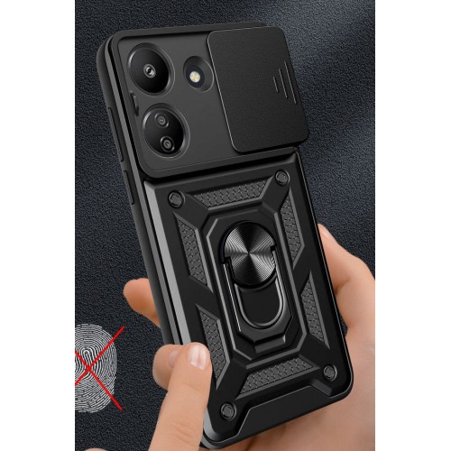 Newface Xiaomi Redmi 13C Kılıf Pars Lens Yüzüklü Silikon - Gold Newface Xiaomi Redmi 13C Kılıf Pars Lens Yüzüklü Silikon - Gold