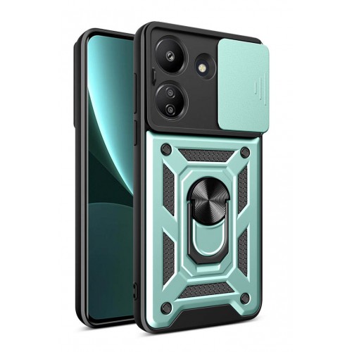 Newface Xiaomi Redmi 13C Kılıf Pars Lens Yüzüklü Silikon - Yeşil Newface Xiaomi Redmi 13C Kılıf Pars Lens Yüzüklü Silikon - Yeşil