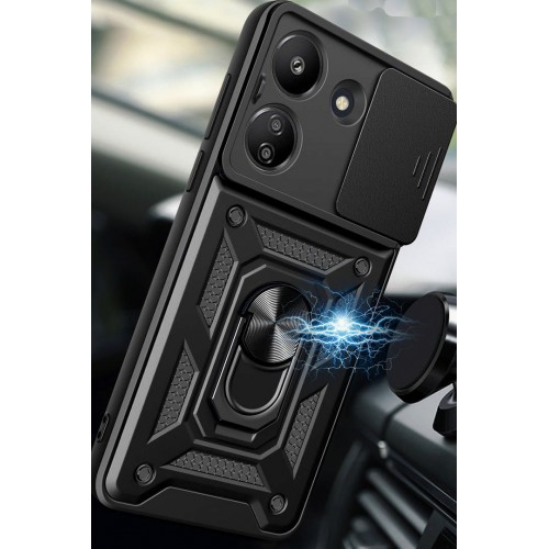Newface Xiaomi Redmi 13C Kılıf Pars Lens Yüzüklü Silikon - Yeşil Newface Xiaomi Redmi 13C Kılıf Pars Lens Yüzüklü Silikon - Yeşil