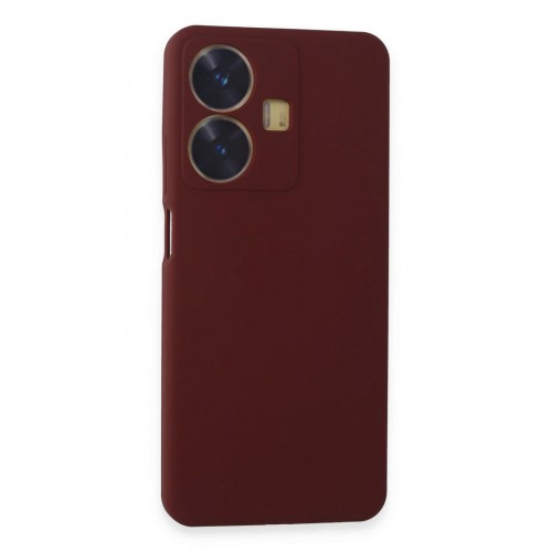 Newface Realme C55 Kılıf Nano içi Kadife Silikon - Bordo Newface Realme C55 Kılıf Nano içi Kadife Silikon - Bordo