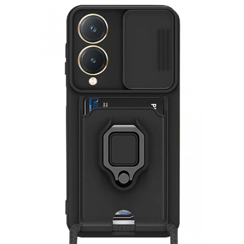 Newface Vivo Y17S Kılıf Zuma Kartvizitli Yüzüklü Silikon - Siyah Newface Vivo Y17S Kılıf Zuma Kartvizitli Yüzüklü Silikon - Siyah