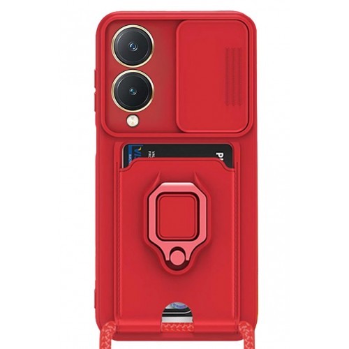 Newface Vivo Y17S Kılıf Zuma Kartvizitli Yüzüklü Silikon - Kırmızı Newface Vivo Y17S Kılıf Zuma Kartvizitli Yüzüklü Silikon - Kırmızı