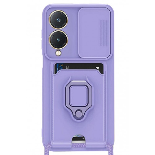Newface Vivo Y17S Kılıf Zuma Kartvizitli Yüzüklü Silikon - Lila Newface Vivo Y17S Kılıf Zuma Kartvizitli Yüzüklü Silikon - Lila