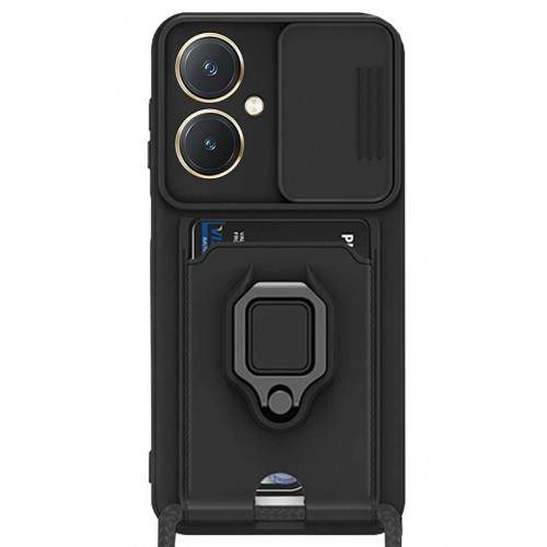 Newface Vivo Y27 Kılıf Zuma Kartvizitli Yüzüklü Silikon - Siyah Newface Vivo Y27 Kılıf Zuma Kartvizitli Yüzüklü Silikon - Siyah