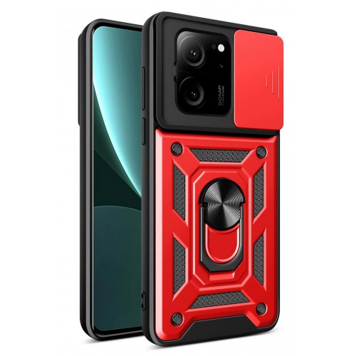 Newface Xiaomi Mi 13T Kılıf Pars Lens Yüzüklü Silikon - Kırmızı Newface Xiaomi Mi 13T Kılıf Pars Lens Yüzüklü Silikon - Kırmızı