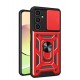 Newface Samsung Galaxy A05 Kılıf Pars Lens Yüzüklü Silikon - Kırmızı