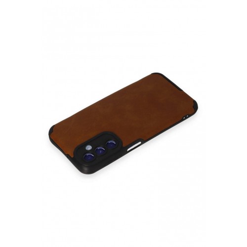 Newface Samsung Galaxy M34 5G Kılıf Loop Deri Silikon - Kahverengi Newface Samsung Galaxy M34 5G Kılıf Loop Deri Silikon - Kahverengi