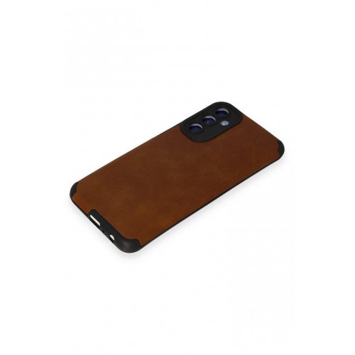 Newface Samsung Galaxy M34 5G Kılıf Loop Deri Silikon - Kahverengi Newface Samsung Galaxy M34 5G Kılıf Loop Deri Silikon - Kahverengi