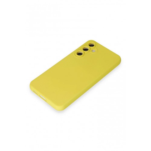 Newface Samsung Galaxy S23 FE Kılıf Nano içi Kadife Silikon - Sarı Newface Samsung Galaxy S23 FE Kılıf Nano içi Kadife Silikon - Sarı