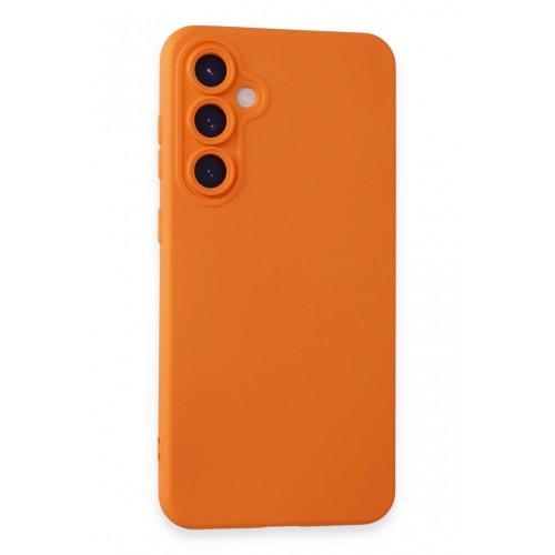 Newface Samsung Galaxy S23 FE Kılıf Nano içi Kadife Silikon - Turuncu Newface Samsung Galaxy S23 FE Kılıf Nano içi Kadife Silikon - Turuncu