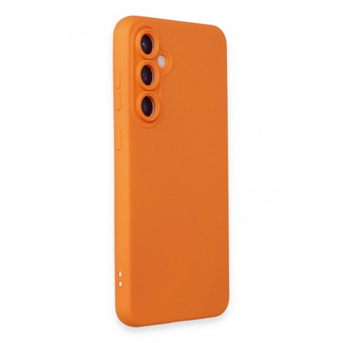Newface Samsung Galaxy S23 FE Kılıf Nano içi Kadife Silikon - Turuncu Newface Samsung Galaxy S23 FE Kılıf Nano içi Kadife Silikon - Turuncu