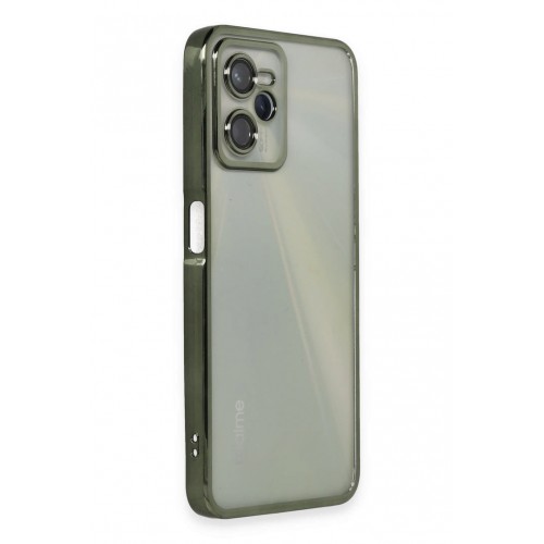 Newface Realme C35 Kılıf Razer Lensli Silikon - Yeşil Newface Realme C35 Kılıf Razer Lensli Silikon - Yeşil