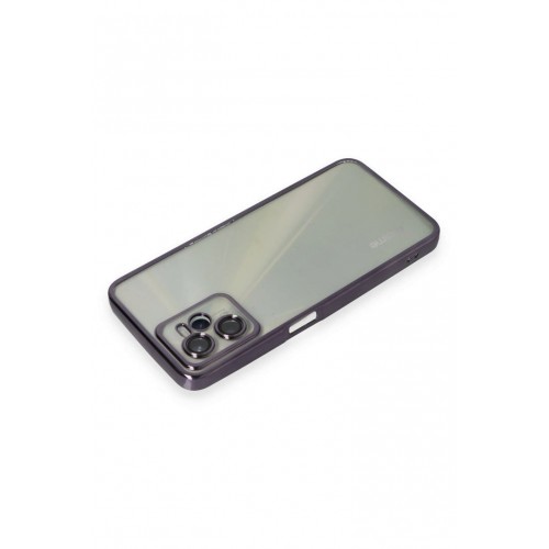 Newface Realme C35 Kılıf Razer Lensli Silikon - Mor Newface Realme C35 Kılıf Razer Lensli Silikon - Mor