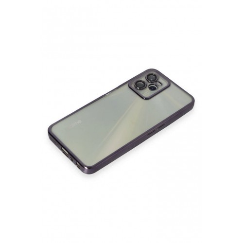 Newface Realme C35 Kılıf Razer Lensli Silikon - Mor Newface Realme C35 Kılıf Razer Lensli Silikon - Mor