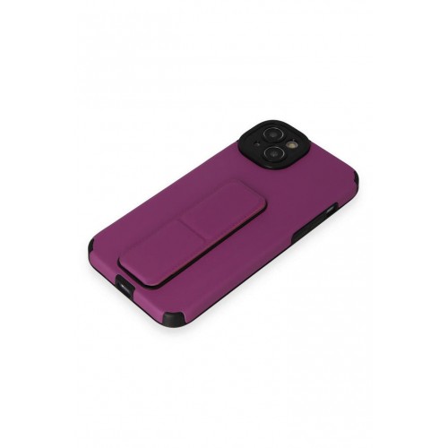 Newface iPhone 14 Plus Kılıf Mega Standlı Silikon - Mor Newface iPhone 14 Plus Kılıf Mega Standlı Silikon - Mor