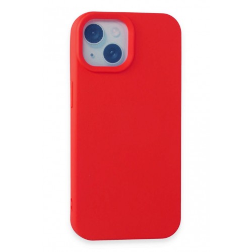 Newface iPhone 15 Plus Kılıf Nano içi Kadife Silikon - Kırmızı Newface iPhone 15 Plus Kılıf Nano içi Kadife Silikon - Kırmızı