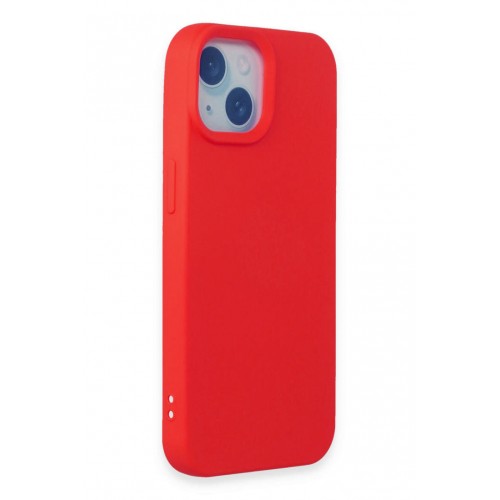 Newface iPhone 15 Plus Kılıf Nano içi Kadife Silikon - Kırmızı Newface iPhone 15 Plus Kılıf Nano içi Kadife Silikon - Kırmızı
