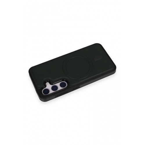 Newface Samsung Galaxy S23 Kılıf Ozzi Magsafe Deri Kapak - Koyu Yeşil Newface Samsung Galaxy S23 Kılıf Ozzi Magsafe Deri Kapak - Koyu Yeşil