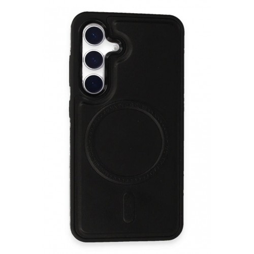 Newface Samsung Galaxy S24 Plus Kılıf Ozzi Magsafe Deri Kapak - Siyah Newface Samsung Galaxy S24 Plus Kılıf Ozzi Magsafe Deri Kapak - Siyah