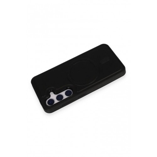 Newface Samsung Galaxy S24 Plus Kılıf Ozzi Magsafe Deri Kapak - Siyah Newface Samsung Galaxy S24 Plus Kılıf Ozzi Magsafe Deri Kapak - Siyah