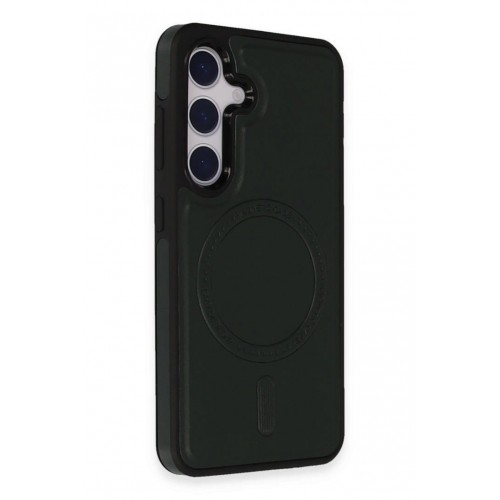 Newface Samsung Galaxy S24 Plus Kılıf Ozzi Magsafe Deri Kapak - Koyu Yeşil Newface Samsung Galaxy S24 Plus Kılıf Ozzi Magsafe Deri Kapak - Koyu Yeşil
