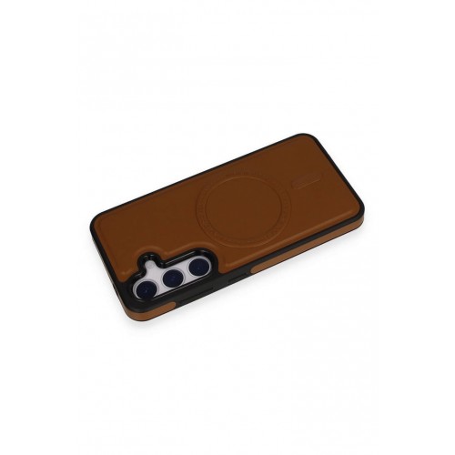 Newface Samsung Galaxy S24 Plus Kılıf Ozzi Magsafe Deri Kapak - Taba Newface Samsung Galaxy S24 Plus Kılıf Ozzi Magsafe Deri Kapak - Taba