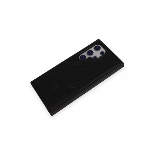 Newface Samsung Galaxy S24 Ultra Kılıf Ozzi Magsafe Deri Kapak - Siyah Newface Samsung Galaxy S24 Ultra Kılıf Ozzi Magsafe Deri Kapak - Siyah