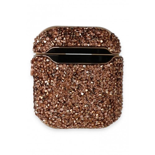 Newface Airpods (1.nesil) Mira Taşlı Kılıf - Rose Gold Newface Airpods (1.nesil) Mira Taşlı Kılıf - Rose Gold