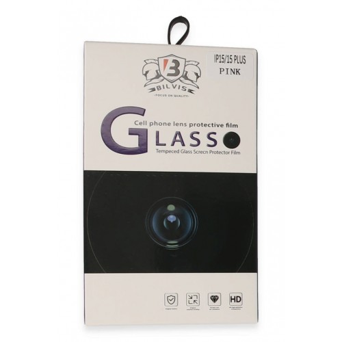 Newface iPhone 15 Plus Bilvis Titan Kamera Lens - Pembe Newface iPhone 15 Plus Bilvis Titan Kamera Lens - Pembe