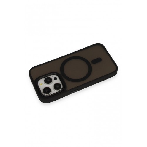 Newface iPhone 15 Pro Kılıf Oslo Magsafe Kapak - Siyah Newface iPhone 15 Pro Kılıf Oslo Magsafe Kapak - Siyah