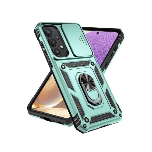 Newface Samsung Galaxy A55 5G Kılıf Pars Lens Yüzüklü Silikon - Yeşil Newface Samsung Galaxy A55 5G Kılıf Pars Lens Yüzüklü Silikon - Yeşil
