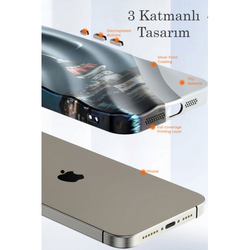 Newface iPhone 15 Pro Max Kılıf Crew Desenli Kapak - Galata Kulesi Newface iPhone 15 Pro Max Kılıf Crew Desenli Kapak - Galata Kulesi