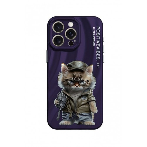 Newface iPhone 15 Pro Max Kılıf Crew Desenli Kapak - Kedi - 2 Newface iPhone 15 Pro Max Kılıf Crew Desenli Kapak - Kedi - 2