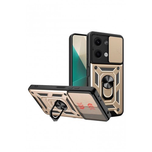 Newface Xiaomi Poco X6 Kılıf Pars Lens Yüzüklü Silikon - Gold Newface Xiaomi Poco X6 Kılıf Pars Lens Yüzüklü Silikon - Gold