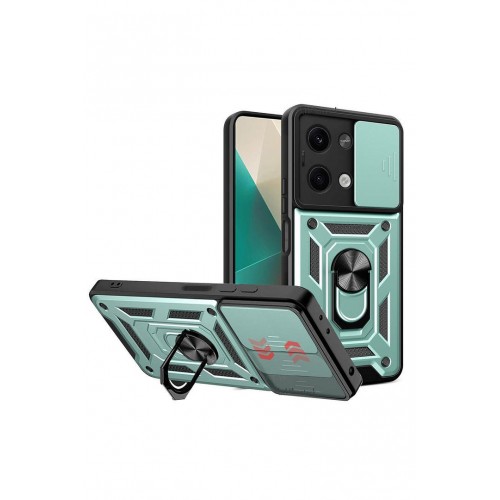 Newface Xiaomi Poco X6 Kılıf Pars Lens Yüzüklü Silikon - Yeşil Newface Xiaomi Poco X6 Kılıf Pars Lens Yüzüklü Silikon - Yeşil